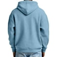 thumbnail image 3 of Qwertyu Men's Waffle Knit Full Zip Up Hooded Sweatshirt Casual Solid Color Long Sleeve Pullover Hoodie with Zipper Sky Blue M, 3 of 3