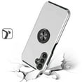 thumbnail image 2 of For Motorola Moto G Stylus 5G 2024 CHIEF Oil Painted Magnetic Ring Stand Hybrid Case Cover - Silver, 2 of 3