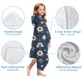 thumbnail image 7 of Navy Princess Castle Pattern Hooded Bath Towel，60"x35" for Ages 3 To 12 Kids, Quick Dry Lightweight Soft Microfiber Hood Beach Towel Cover Up for Kids, 7 of 7