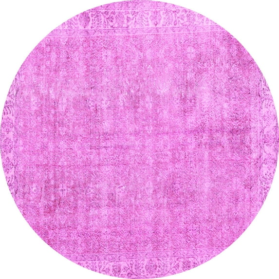Ahgly Company Indoor Round Persian Pink Traditional Area Rugs, 4' Round