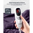 thumbnail image 6 of Ocuuziisu Electric Blanket 90" x 100" King Size Heated Blanket, Flannel and Sherpa, 10 Hour Auto-off, 9 Heat Settings, Fast Heating, Machine Washable, Purple, 6 of 11