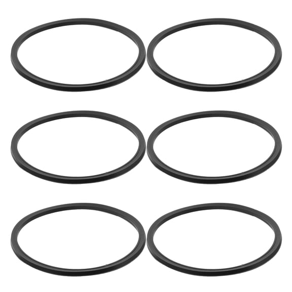 LEORX Back to School water bottle accessories universal gasket Replacement Rubber Seal Black Set of 6