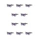 thumbnail image 1 of Sonducket RetroGafas de sol ligeras y portátiles para personas a la moda Estilo vintage azul azul 10Conjunto, 1 of 6