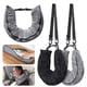 thumbnail image 3 of Fundas de almohada de felpa decorativas Kearding Almohada cervical gris, 3 of 6