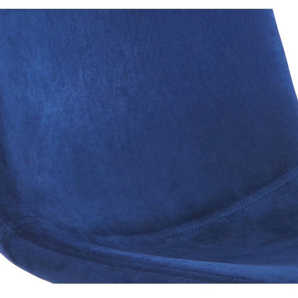 Kepooman Eames Style Dining Chairs Set of 4, Modern Velvet Side Chairs with Metal Legs and Padded Seat&Back at Home, Stools for Bedroom/Kitchen/Living Room/Cafe, Blue Kepooman Eames Style Dining Chairs Set of 4, Modern Velvet Side Chairs with Metal Legs and Padded Seat&Back at Home, Stools for Bedroom/Kitchen/Living Room/Cafe, Blue