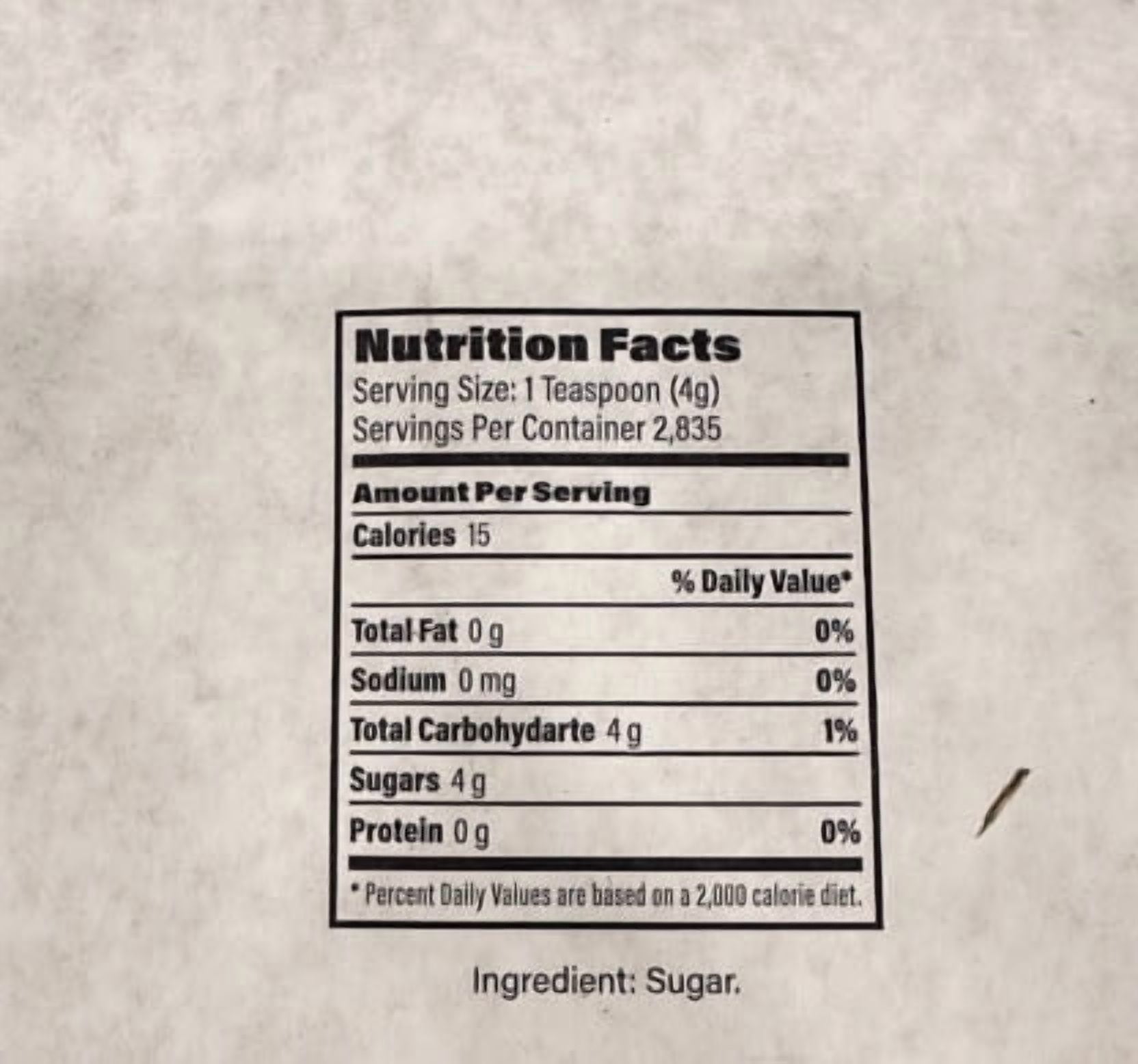 Chef's Quality Extra Fine Granulated Sugar Bag, 50 Lb