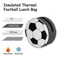 thumbnail image 2 of Football Lunch Bag with Strap, Reusable Round Thermal Bags for School Picnic Camping Outdoor-, 2 of 5