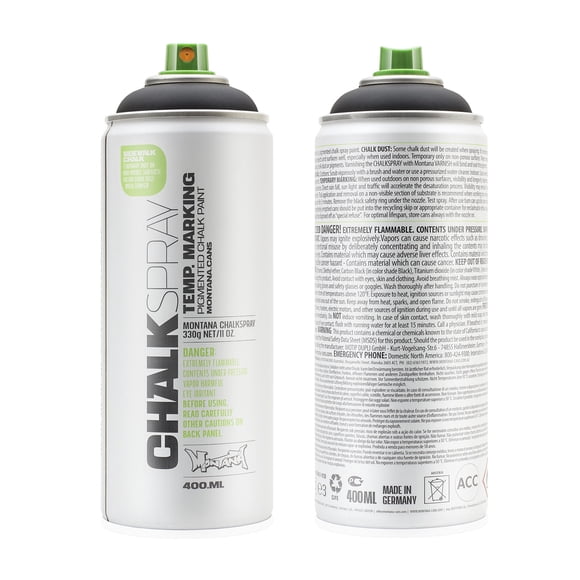 Montana Cans Chalkspray Paint, 400Ml, Black