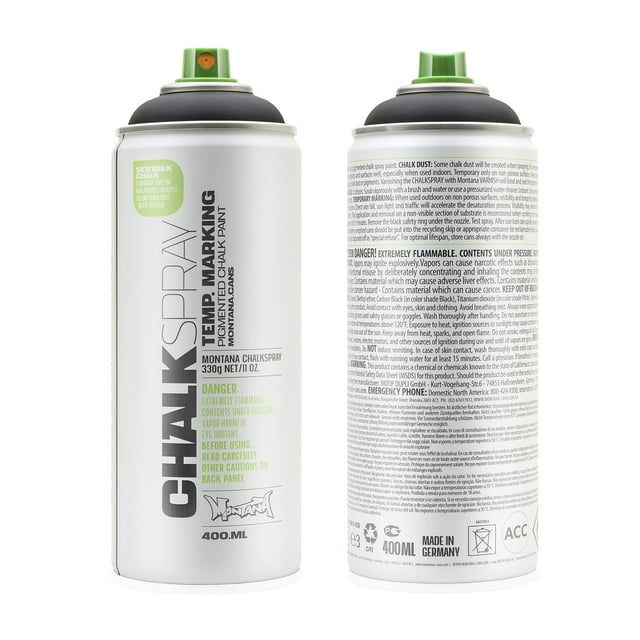 Montana Cans Chalkspray Paint, 400Ml, Black