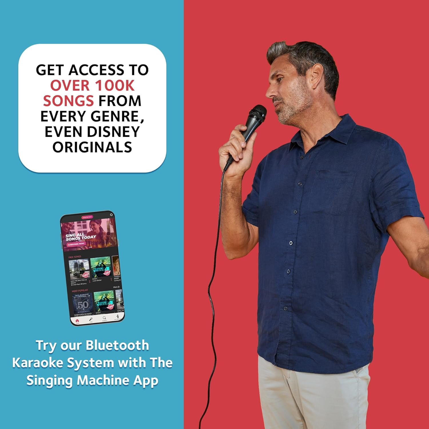 Singing Machine SML385UW Bluetooth Karaoke System with LED Disco Lights, CD+G, USB, and Microphone, White