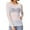 White, variant on Women's Long Sleeve See Through Mesh Sheer Solid Top Blouse Shirts