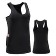 thumbnail image 1 of Women's Compression Tank Top With Phone Pocket Racerback Sleeveless Base Layer Athletic Spandex Breathable Quick Dry Moisture Wicking Gym Workout Runn, 1 of 5