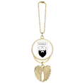 thumbnail image 1 of Eyeglasses Beard Problem Man Car Keychain Angel Wing Pendant, 1 of 4
