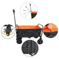 thumbnail image 5 of Folding cart That Does not Need to be Assembled Station Wagon, Grocery cart (Orange+Black Mini cart) (Black+orange Mini cart), 5 of 7