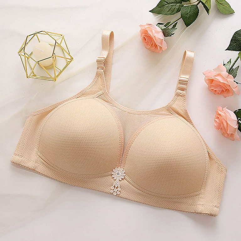 Meichang Bras for Women No Wire Support T-shirt Bras Seamless Comfortable  Bralettes Stretch Everyday Full Figure Bras 
