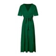 thumbnail image 4 of B91xZ Robes Formelles pour Femmes Été Col Carré à Volants Robe Babydoll Fluide,GN3 m, 4 of 4