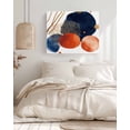thumbnail image 3 of Navy Blue Burnt Orange Wall Art for Living Room,Canvas Picture Wall Decor for Bathroom Bedroom,Middle Century Modern Geometric Painting Artwork for Office Kitchen Hallway Dining Room Decor 12"x16", 3 of 8