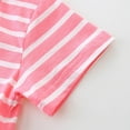 thumbnail image 4 of Bellafa Summer Toddler Kids Short Sleeve Strips Tutu Skater For 2-16 Years Little Girl's Party Dresses With Butterfly Flower, 4 of 5