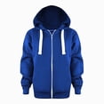 thumbnail image 2 of TOWED22 Boy Girl Hoodie Sweatshirt Zip-Up Cotton Casual Pocket Jacket Spring Fall Clothes(Dark Blue,9-10 Y), 2 of 9
