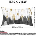 thumbnail image 3 of Gray White Gold Lumbar Pillow Covers 12X20 Inch Set of 2 Morden Abstract Graffiti Decorative Pillow Cases Neutral Minimali Watercolor Cushion Case Home Decor for Sofa Couch Porch Outdoor, 3 of 6