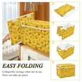 thumbnail image 3 of IAUYY 42*32*30cm Storage Bin with Lid Storage Boxes with Handles,300D Oxford Fabric+Hollow Board Applicable to Clothes Storage Office Storage,Glorious Petals, 3 of 6