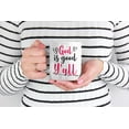 thumbnail image 2 of God Is Good Y'all White Ceramic Coffee & Tea Mug (15oz), 2 of 6