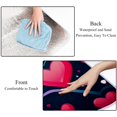 thumbnail image 4 of Valentine's Day Portable Canvas Picnic Blanket Waterproof Backing for Outdoor Travel - Foldable and Compact Mat for Camping and Beach - Blue Stripe Pattern - Easy to Clean and Durable Materials, 4 of 6