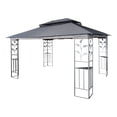 thumbnail image 6 of Unique Choice 13’ x 10’ Double Tiered Steel Gazebo, Removable Mesh for Insect Protection, 6 of 7