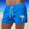 thumbnail image 1 of WILLBEST Pantalones Cortos Deportivos de Verano para Hombre, de Talla Grande, A La Moda, Informales, para Viajes, con Estampado de Cocoteros, para Playa, 1 of 3