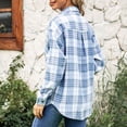 thumbnail image 2 of Tops De Moda Para Mujer, Bolsillo De Blusa A Cuadros Para El Trabajo Para Mujer Para Citas ANGGREK Otros, 2 of 6