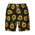 thumbnail image 4 of Lsque Mens Swim Trunks Sunflowers Pattern - Bathing Suit Compression Liner - Beach Swim Shorts Swimwear - (S-3XL) - Stretch Quick Dry -XX-Large, 4 of 9