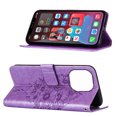 thumbnail image 3 of SaniMore Case for iPhone 14 Pro Max (6.7" 2022), PU Leather Luxury Embossed Butterfly Glitter Diamond [Wrist Strap & Card Slots & Flip Kickstand] Full-body Shockproof Wallet Cover, Lightpurple, 3 of 6
