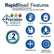 Vicks Rapid Read Digital Oral Thermometer for Adults, Children and Infants, VDT972US