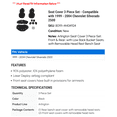 thumbnail image 2 of Seat Cover 3 Piece Set - Compatible with 1999 - 2004 Chevy Silverado 2500 2000 2001 2002 2003, 2 of 2