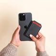 thumbnail image 6 of Satechi Magnetic Magsafe Wallet, Double Flap Stand Card Holder, 4 Slots with Front NFC Pass-Through, Adjustable Phone Attachment for iPhone 17/16/15/14/13/12, Travel Accessory, Dark Blue, 6 of 11