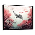 thumbnail image 2 of Designart "Manta Ray Ballet In Monochrome I" Coastal Coral Under Water Floater Framed Wall Decor, 2 of 5