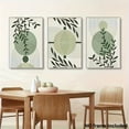 thumbnail image 4 of 2D for FIAT, 3pcs Frameless Canvas Art Set, Green Light Gray Abstract Bohemian Style Oil Painting Wall Decor, Thickened Living Room Bedroom Home Decoration Combo, Unframed Wall Art, 2D Flat, Perfect, 4 of 4