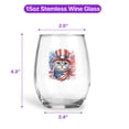 thumbnail image 5 of Patriotic Scottish Fold Celebrates 4th of July 15oz Stemless Wine Glass Mug Cat Lover Kitten Owner Gifts Wine Glasses Cup - 02009, 5 of 5