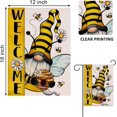 thumbnail image 2 of Welcome Spring Summer Bumble Bee Gnome Decorative Garden Flag, Honeycomb Daisy Flower Spring Yard Outside Decorations, Burlap Farmhouse Outdoor Small Home Decor Double Sided 12.5x18, 2 of 6