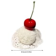 thumbnail image 3 of Plush Creamy Fruit Cake Hair Clip For Women Girls Soft Polyester Alloy Hair Accessory For School Party Daily Use, 3 of 8