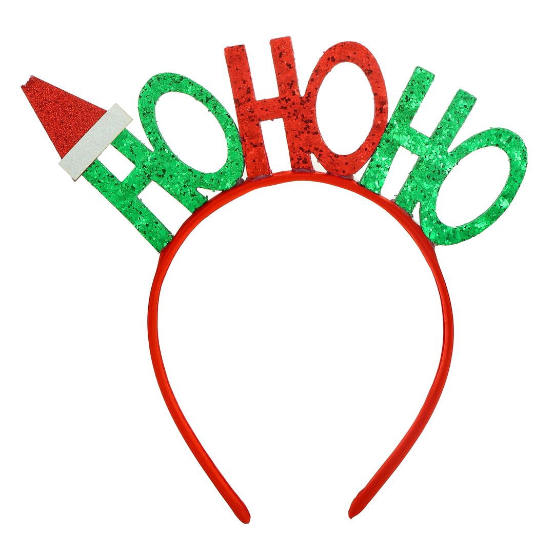 Holiday Time Festive HO-HO-HO Headband for Women and Teens Multi-Color