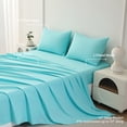 thumbnail image 3 of Beartech Polyester Bed Sheets Set 4 Piece King Size Sheet Set, Soft & Lightweight And Breathable Bedding Set, Fitted Sheet, Flat Sheet & 2 Pillowcases-Sky Blue, 3 of 11