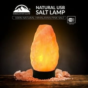 Himalayan Glow Color Changing Salt Lamp with Plastic Base and LED Night Light, 4-6 lbs