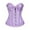 Light Purple, variant on Renaissance Corset Women Vintage Embroidery Patterns Medieval 1920S Ruched Bustier Bodysuit Retro Boned Overbust Push Up Lace Up Corset Shapewear Light Purple S