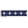 thumbnail image 3 of Ambesonne Ethnic Fabric by the Yard Upholstery, Mosaic Flowers Boho Folk, 3 Yards, Indigo Navy Blue and White, 3 of 5