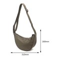 thumbnail image 3 of EDFRWWS Simple Crossbody Bags Fashion Women Dumpling Bags Portable for Work(olive Green), 3 of 7