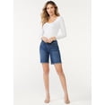 thumbnail image 3 of Sofia Jeans Women's Gabriella Bermuda Shorts with Frayed Hem, 3 of 6