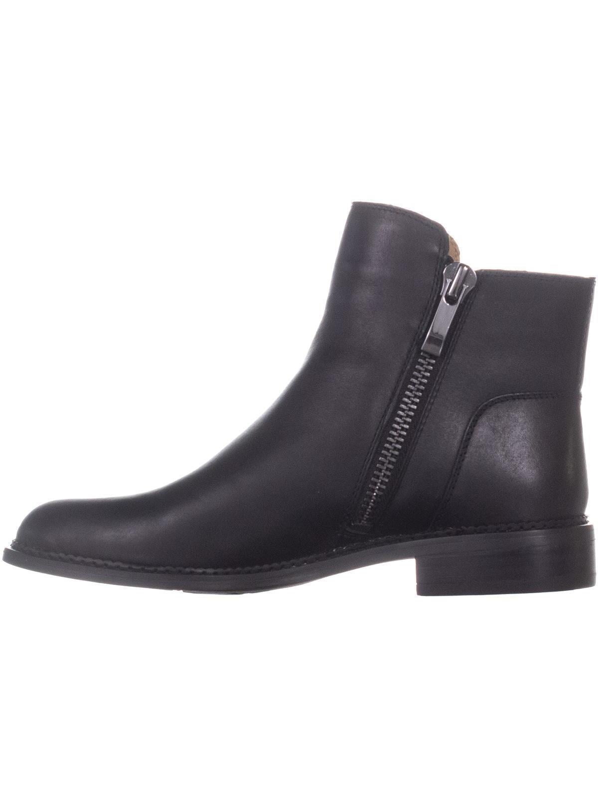 franco sarto harmona leather double side zip bootie