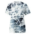 thumbnail image 3 of WILLBEST T-Shirt Canada pour Femmes Printemps Été Imprimé Coloré Manches Courtes Col Rond T-Shirt Haut, 3 of 4