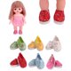 thumbnail image 4 of 14.5inch Girl Doll Trendy Lentejuelas Zapatos planos Vestir Accesorio de ropa rojo Sunnimix Zapatos de lentejuelas de muñeca de niña, 4 of 6